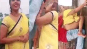 desi yellow saree me dehati randi bhabhi ki chhat par chut chudai hui devar ke sath